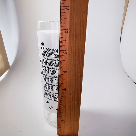 Vintage My Old Kentucky Home Drinking Glass with Sheet Music - Picture 11 of 15